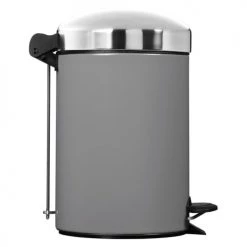 Rossignol Rangements Salle De Bain Poubelle 3L En Métal Gris Souris -Rangements déco Soldes poubelle 3l en metal gris souris 3