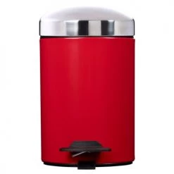 Rossignol Rangements Salle De Bain Poubelle 3L En Métal Rose Framboise -Rangements déco Soldes poubelle 3l en metal rose framboise 2