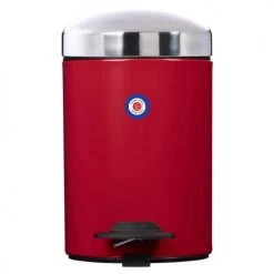 Rossignol Rangements Salle De Bain Poubelle 3L En Métal Rose Framboise