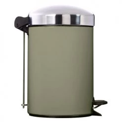Rossignol Rangements Salle De Bain Poubelle 3L En Métal Vert Kaki -Rangements déco Soldes poubelle 3l en metal vert kaki 4
