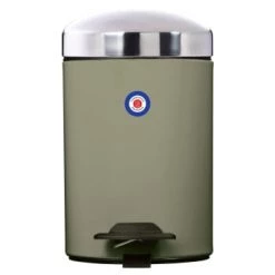 Rossignol Rangements Salle De Bain Poubelle 3L En Métal Gris Souris -Rangements déco Soldes poubelle 3l en metal vert kaki 6