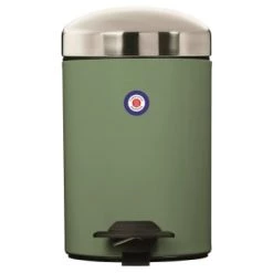 Rossignol Rangements Salle De Bain Poubelle 3L En Métal Vert Kaki -Rangements déco Soldes poubelle 3l en metal vert pistache 2