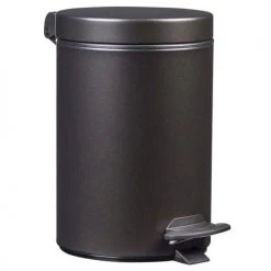 Rossignol Rangements Salle De Bain Poubelle à Pédale 3L En Métal Gris Foncé -Rangements déco Soldes poubelle a pedale 3l en metal gris fonce 1