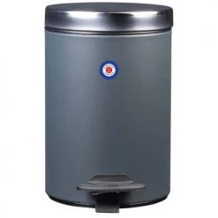 Rossignol Rangements Salle De Bain Poubelle à Pédale Couvercle En Métal Gris Anthracite