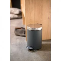 Rossignol Rangements Salle De Bain Poubelle à Pédale Couvercle En Métal Gris Anthracite -Rangements déco Soldes poubelle a pedale couvercle en metal gris anthracite 5
