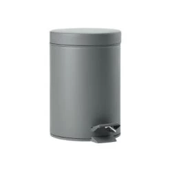 Zone Denmark Rangements Salle De Bain Poubelle à Pédale En Acier Noir -Rangements déco Soldes poubelle a pedale en acier gris