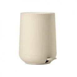 Zone Denmark Rangements Salle De Bain Poubelle à Pédale En Plastique Beige Sable 5L