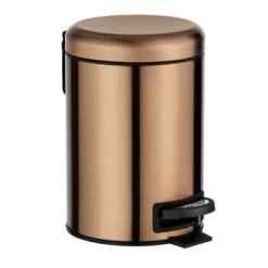 Wenko Rangements Salle De Bain Poubelle à Pédale Leman 3 L Doré Mat -Rangements déco Soldes poubelle a pedale leman 3 l marron cuivre