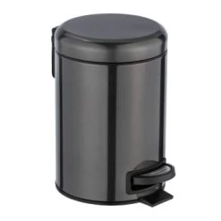 Wenko Rangements Salle De Bain Poubelle à Pédale Leman 3 L Marron Cuivré -Rangements déco Soldes poubelle a pedale leman 3 l noir 1
