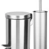 Wadiga Rangements Salle De Bain Poubelle De Salle De Bain 3L + Brosse WC Métal -Rangements déco Soldes poubelle de salle de bain 3l brosse wc metal