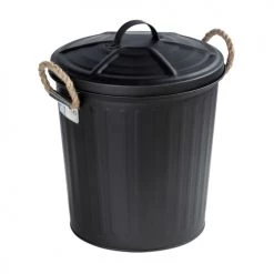 Wenko Rangements Salle De Bain Poubelle De Salle De Bain Design Rétro Gara 6 L Noir