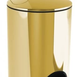 Allibert Rangements Salle De Bain Poubelle Inox Or 3L