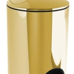 Allibert Rangements Salle De Bain Poubelle Inox Brillant 3L -Rangements déco Soldes poubelle inox or 3l
