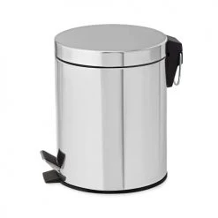 Compactor Rangements Salle De Bain Poubelle Métal Chromé 5L -Rangements déco Soldes poubelle metal chrome 5l 3
