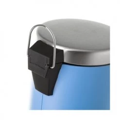 Wadiga Rangements Salle De Bain Poubelle Ronde à Pédale En Métal Bleu 3L -Rangements déco Soldes poubelle ronde a pedale en metal bleu 3l 3