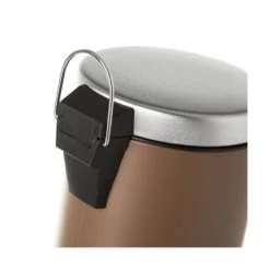 Wadiga Rangements Salle De Bain Poubelle Ronde à Pédale En Métal Marron 3L -Rangements déco Soldes poubelle ronde a pedale en metal marron 3l 3
