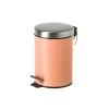 Wadiga Rangements Salle De Bain Poubelle Ronde à Pédale En Métal Orange 3L -Rangements déco Soldes poubelle ronde a pedale en metal orange 3l