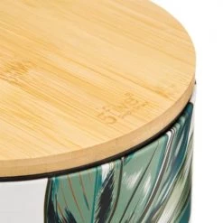 Five Simply Smart Rangements Salle De Bain Poubelle Salle De Bain Métal Couvercle Bambou Feuillage Exotique - 3L -Rangements déco Soldes poubelle salle de bain metal couvercle bambou feuillage exotique 3l 3