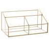 Maisons Du Monde Porte-revues Et Caisses Range Courrier En Métal Doré Et Verre -Rangements déco Soldes range courrier en metal dore et verre 1000 14 24 191740 1