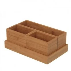 Wadiga Rangements Salle De Bain Rangement Organisateur Salle De Bain Bambou