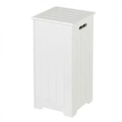 Wadiga Rangements Salle De Bain Rangement Stock Rouleaux Papier Toilette Bois MDF Blanc H60cm