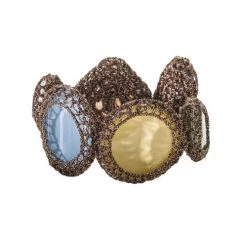 Alexandre Turpault Rangements Salle De Bain Ronds De Serviette En Résille Bleu