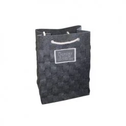 Meubletmoi Paniers Et Corbeilles Sac à Linge Gris En Feutrine Souple