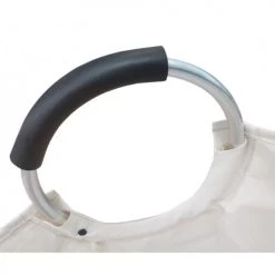 Meubletmoi Paniers Et Corbeilles Sac à Linge Pliant Rond En Tissu Blanc Cassé Avec Poignées -Rangements déco Soldes sac a linge pliant rond en tissu blanc casse avec poignees 3