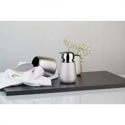 Toilinux Rangements Salle De Bain Set Accessoires De Salle De Bain Design Argent -Rangements déco Soldes set accessoires de salle de bain design argent 3
