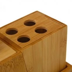 Wadiga Rangements Salle De Bain Set Bambou Salle De Bain Distributeur Savon -Rangements déco Soldes set bambou salle de bain distributeur savon 3