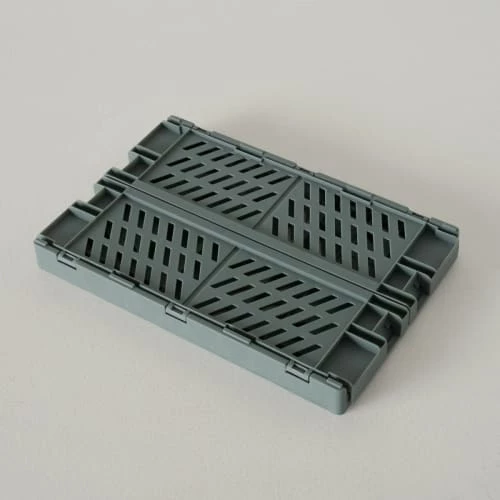 Wadiga Boîtes Set De 2 Caisses Pliables En Plastique Recyclé Gris Style Cagettes 4 Wadiga Boîtes Set De 2 Caisses Pliables En Plastique Recyclé Gris Style Cagettes – Image 2