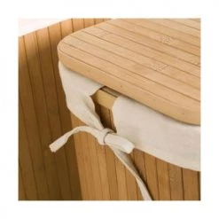 Wadiga Set De 2 Paniers à Linge Rectangulaires Bambou Intérieur Tissu -Rangements déco Soldes set de 2 paniers a linge rectangulaires bambou interieur tissu 2