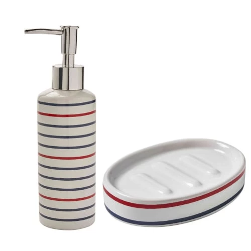 Guy Levasseur Rangements Salle De Bain Set De Salle De Bain Distributeur Et Porte Savon Céramique Blanc 3 Guy Levasseur Rangements Salle De Bain Set De Salle De Bain Distributeur Et Porte Savon Céramique Blanc