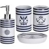 Wadiga Rangements Salle De Bain Set Salle De Bain Bleu Et Blanc Nautique 4 Pièces 2 Wadiga Rangements Salle De Bain Set Salle De Bain Bleu Et Blanc Nautique 4 Pièces -Rangements déco Soldes set salle de bain bleu et blanc nautique 4 pieces