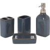 Wadiga Rangements Salle De Bain Set Salle De Bain Céramique Bleu - 4 Pièces