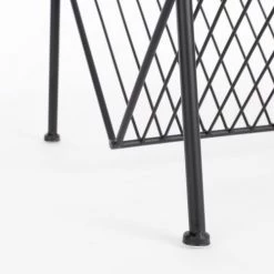 Mica Decorations Porte-revues Et Caisses Table Porte-revues En Verre Et Métal Noir -Rangements déco Soldes table porte revues en verre et metal noir 5