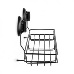 Compactor Rangements Salle De Bain Tablette à Ventouse Noire -Rangements déco Soldes tablette a ventouse noire 2