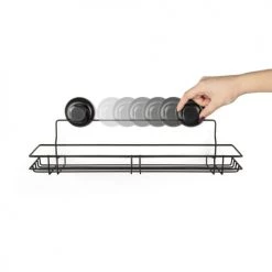 Compactor Rangements Salle De Bain Tablette à Ventouse Noire -Rangements déco Soldes tablette a ventouse noire 4