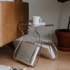 Umbra Porte-revues Et Caisses Tabouret Acrylique Transparent H 42cm -Rangements déco Soldes tabouret acrylique transparent h 42cm 2