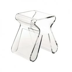Umbra Porte-revues Et Caisses Tabouret Acrylique Transparent H 42cm