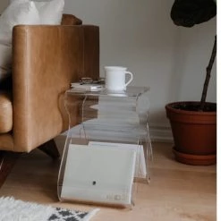 Umbra Porte-revues Et Caisses Tabouret Acrylique Transparent H 42cm -Rangements déco Soldes tabouret acrylique transparent h 42cm 3