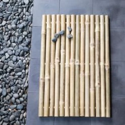 Casatera Rangements Salle De Bain Tapis De Bain En Bambou Bois Clair -Rangements déco Soldes tapis de bain en bambou bois clair 4