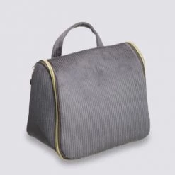 Five Simply Smart Rangements Salle De Bain Trousse De Toilette Vanity En Velours Côtelé Gris -Rangements déco Soldes trousse de toilette vanity en velours cotele gris 2