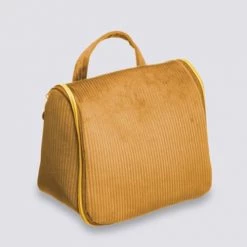 Five Simply Smart Rangements Salle De Bain Trousse De Toilette Vanity En Velours Côtelé Jaune -Rangements déco Soldes trousse de toilette vanity en velours cotele jaune 2