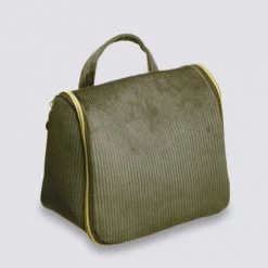 Five Simply Smart Rangements Salle De Bain Trousse De Toilette Vanity En Velours Côtelé Vert -Rangements déco Soldes trousse de toilette vanity en velours cotele vert 2