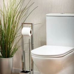 Allibert Rangements Salle De Bain Valet Wc Gris Chromé -Rangements déco Soldes valet wc gris chrome 2