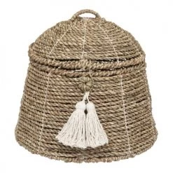 Decoratie Rangements Salle De Bain Vanity Roseau Naturel Blanc